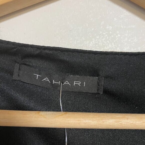 Tahari Metallic Bronze Long-sleeve Women's Ruched Mini Dress Size S NWT - Picture 11 of 12